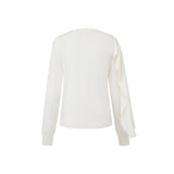 Nysa Layered Detachable Scarf Collar Knit Cardigan