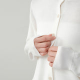 Nysa Layered Detachable Scarf Collar Knit Cardigan