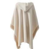 Hooded Collar Wool Cape