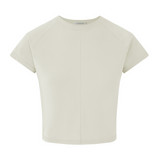Cream Cropped Stretch Top