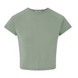 Green Cropped Stretch Top