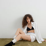 White Cotton Shirt and Short Co-Ord Set