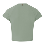 Green Cropped Stretch Top