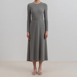 Moss Stretch Maxi Long Sleeve Dress