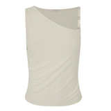 Cream Halterneck Stretch Tank Top