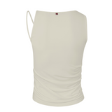 Cream Cut-Out Tank Top