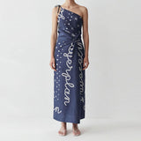 Kairo One-Shoulder Scarf Top & Noma Wrap Sarong Skirt