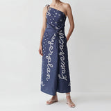 Kairo One-Shoulder Scarf Top & Noma Wrap Sarong Skirt