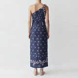Kairo One-Shoulder Scarf Top & Noma Wrap Sarong Skirt