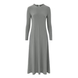 Moss Stretch Maxi Long Sleeve Dress