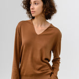 SILK AND COTTON POLO SWEATER