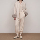 Rena Oversized Coat With Fox- Fur- Trimmed Cuffs