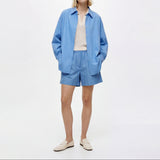 Elira Embroidered Shirt and Shorts Set