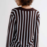 STRIPED WOOL POLO SWEATER