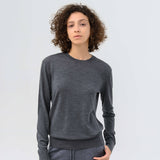 CREW-NECK WOOL TOP WITH SCARF