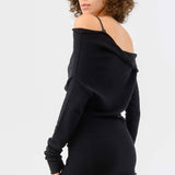 ONE SHOULDER STRAP WOOL TOP