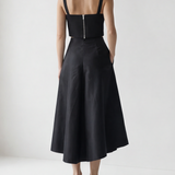 Evara Linen Crop Top & Olea Flared Skirt