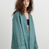 Blue Quilted Padded Jacket