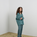 Blue Quilted Padded Jacket