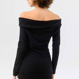 ONE SHOULDER STRAP WOOL TOP