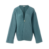 Blue Quilted Padded Jacket