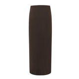 Brown Classic Midi Skirt
