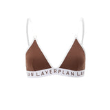 Brown Classic Black Logo Bralette