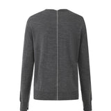CREW-NECK WOOL TOP WITH SCARF