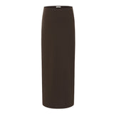Brown Classic Midi Skirt