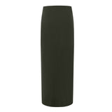 Deep Green Classic Midi Skirt