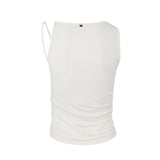 White Cut-Out Tank Top