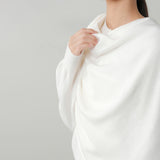 Nysa Layered Detachable Scarf Collar Knit Cardigan