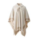 Hooded Collar Wool Cape