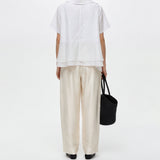 Ciel Scarf Layered Top &  Isle Luster Cotton Drawstring  Trousers