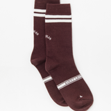Brown Logo Cotton-Blend Socks