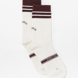 White Logo Cotton-Blend Socks