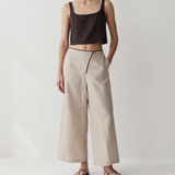 Evara Linen Crop Top & Linen Wrap Trousers