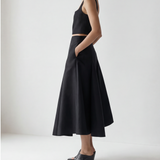 Evara Linen Crop Top & Olea Flared Skirt