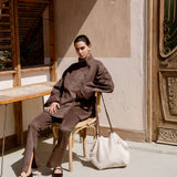 Nali Button-Up Suede Jacket