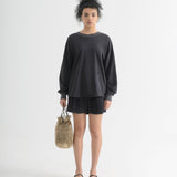 「COTTON STRETCH」Caelum Long Sleeved Crewneck Top