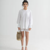 「Boyfriend Fit」Tencel Blend Long Sleeve Top