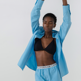 Aqua Blue Cotton Shirt and Short Co-Ord Set