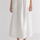 Layerd  Drawstring Midi Skirt