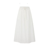 Layerd  Drawstring Midi Skirt
