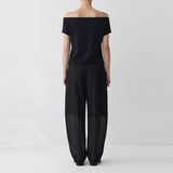 Caro Off- Shoulder Top & Sheer Panel Pants