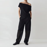 Caro Off- Shoulder Top & Sheer Panel Pants