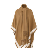 Scarf Collar Wool Cape