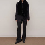 ESKA Detachable Scarf Blazer  & Slim Split-Hem Pants