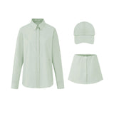 Arlo Cotton Shirt Skort and Hat 3 Piece Co-ord Set