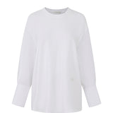 「Boyfriend Fit」Tencel Blend Long Sleeve Top